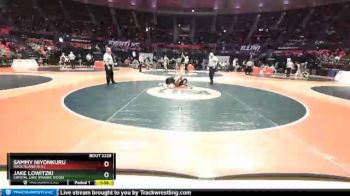 2A 106 lbs Cons. Round 2 - Jake Lowitzki, Crystal Lake (Prairie Ridge) vs Sammy Niyonkuru, Rock Island (H.S.)