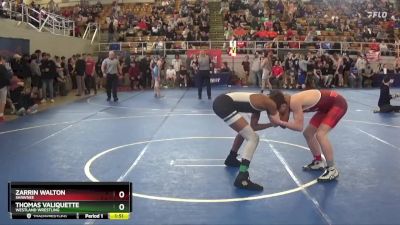 122 lbs Quarterfinal - Thomas Valiquette, Westland Wrestling vs Zarrin Walton, Shawnee