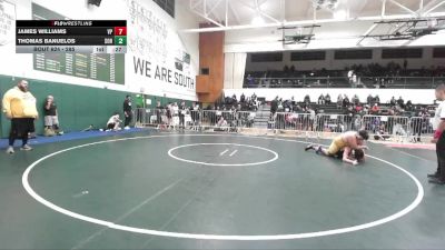 285 lbs Cons. Semi - James Williams, Villa Park vs Thomas Banuelos, Sonora (La Habra)