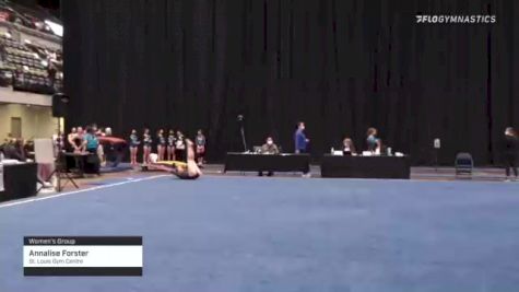 Annalise Forster - Women's Group, St. Louis Gym Centre - 2021 Women's Xcel Region 4 Championships
