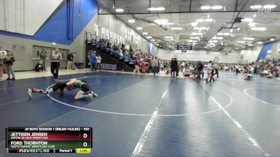 100 lbs Quarterfinal - Ford Thornton, South Summit Wrestling Club vs Jettisen Jensen, Uintah Jr High Wrestling