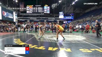 122 lbs Cons 32 #1 - Jordan Johnston, Virginia vs Analise Smith, Oregon