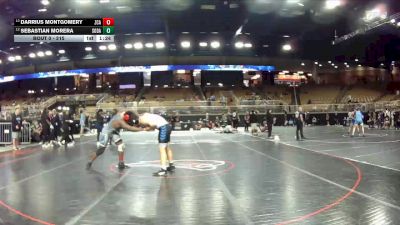 215 lbs Quarterfinal - Sebastian Morera, South Dade vs Darrius Montgomery, Zephyrhills Christian
