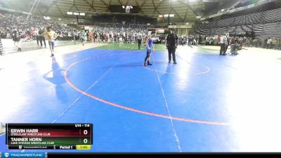 114 lbs Champ. Round 1 - Tanner Horn, Lake Stevens Wrestling Club vs Erwin Harr, Steelclaw Wrestling Club