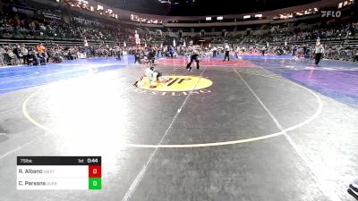 75 lbs Round Of 32 - Rocco Albano, West Essex vs Casen Parsons, Overtime