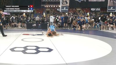 120 lbs Semis - Hailey Delgado, Texas vs Cheyenne Frank, Michigan