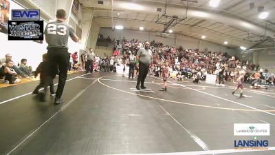 46 lbs Round Of 16 - Easton Heredia, Skiatook Youth Wrestling vs Evelyn Shimonek, Pawhuska Elks Takedown