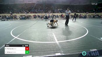 90 lbs Quarterfinal - Bradley Richards, Berryhill Wrestling Club vs Zachery Wise Jr, Okmulgee