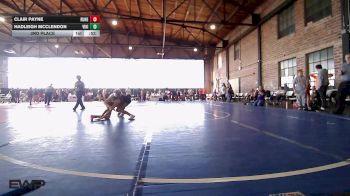 91 lbs 3rd Place - Clair Payne, Runestone vs Hadleigh McClendon, Viking Wrestling Club