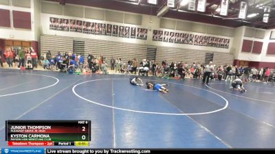 58 lbs Quarterfinal - Junior Thompson, Pleasant Grove Jr. High vs Kyston Carmona, Payson Lion Wrestling Club