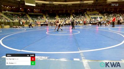 88 lbs Consi Of 8 #2 - Sabastian Farrier, Black Fox Wrestling Club vs Melania Duke, Sallisaw Takedown Club