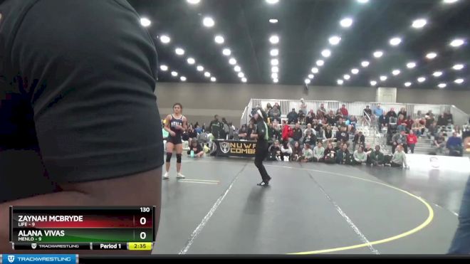 130 lbs Placement Matches (16 Team) - Alana Vivas, Menlo vs Zaynah McBryde, Life