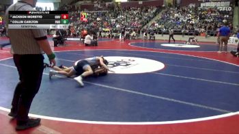 4A 106 lbs Semifinal - Collin Carlton, Pulaski Academy High School vs Jackson Moretto, GRAVETTE HIGH SCHOOL