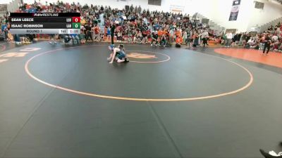 75-78 lbs Round 1 - Isaac Robinson, Lander Middle School vs Sean Leece, Lovell Middle School