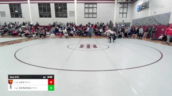 150 lbs Consi Of 8 #1 - Josh Lara, Brother Martin vs John Zarbatany, Providence Day School