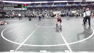 92 lbs Round Of 16 - Alexander Martinez, Maize WC vs Gaige Monteith, Purler