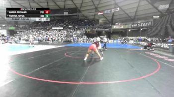 Girls 2A 170 lbs Champ. Round 2 - Norah Joyce, Ellensburg (Girls) vs Amina Thomas, Steilacoom (Girls)