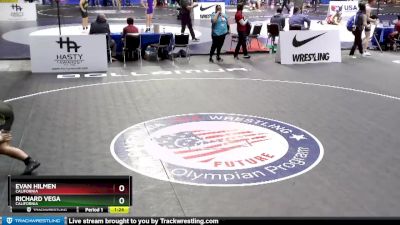 170 lbs Quarterfinal - Richard Vega, California vs Evan Hilmen, California