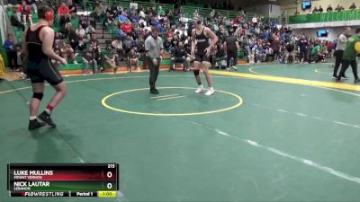 215 lbs Cons. Round 4 - Nick Lautar, Lebanon vs Luke Mullins, Mount Vernon