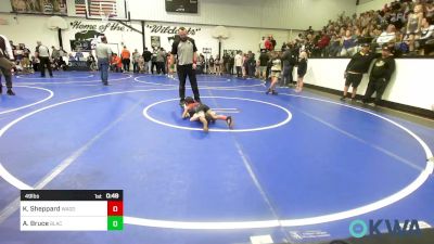 49 lbs Round Of 16 - Kamdyn Sheppard, Wagoner Takedown Club vs Austin Bruce, Black Fox Wrestling Club