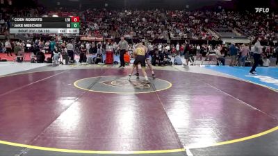 5A 150 lbs Semifinal - Jake Mescher, Bishop Kelly vs Coen Roberts, Lewiston