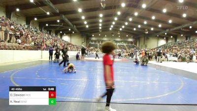 40-45 lbs Rr Rnd 1 - Delilah Dawson, Richmond Hill Wrestling Club vs Kaydence Neal, Dendy Trained Wrestling