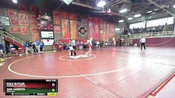 113 lbs 3rd Place Match - Sam Agresta, Roncalli vs Kole Butler, Evansville Mater Dei