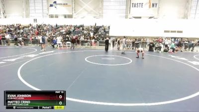 124 lbs Cons. Round 3 - Evan Johnson, Club Not Listed vs Matteo Crino, GPS Wrestling Club