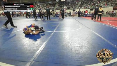 43 lbs Consi Of 16 #1 - Memphis Epperley, Smith Wrestling Academy vs Finlee Bowman, Team Tulsa Wrestling Club