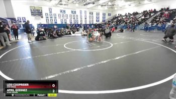 120 lbs 7th Place Match - Lexi Cooprider, San Dimas vs April Godinez, Aliso Niguel