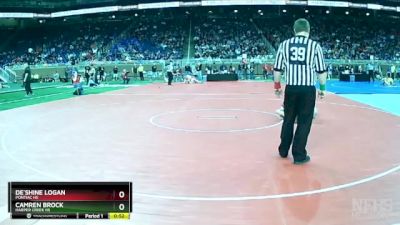 D2-106 lbs Cons. Round 2 - Camren Brock, Harper Creek HS vs De`Shine Logan, Pontiac HS