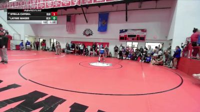 JH 117 lbs 3rd Place Match - Laynie Magee, HENRIETTA JH vs Stella Caygill, Bixby JH