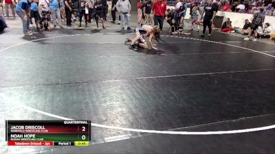 102 lbs Quarterfinal - Jacob Driscoll, Widefield Wrestling Club vs Noah Hope, Duran Wrestling Club