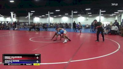 130 lbs Quarters & 1st Wb (16 Team) - Diego Valdiviezo, California vs Donald Bowie, Indiana