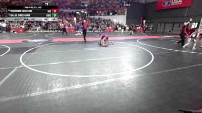100 lbs Cons. Round 3 - Ellie Steinert, Kewaskum Indians Wrestling Club vs Brooke Jenner, Nekoosa