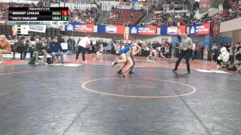 G - 140 lbs Champ. Round 2 - Bridget Lovaas, Beaverhead Co. (Dillon) (Girls) vs Faith Oakland, Great Falls / Msdb (Girls)