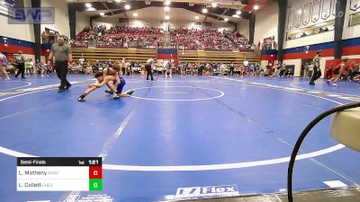 80 lbs Semifinal - Levi Matheny, Skiatook Youth Wrestling vs Lane Collett, Checotah Matcats