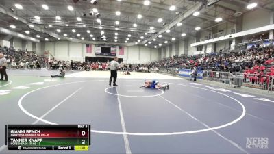 108 lbs Round 1 (3 Team) - Tanner Knapp, Horseheads Sr HS vs Gianni Bench, Saratoga Springs Sr HS