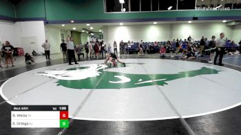 126 lbs Consi Of 64 #2 - Brock Weiss, PA vs Sebastian Ortega, NJ