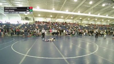 50 lbs Quarterfinal - Logan Radmall, Champions Wrestling Club vs Colt Steers, RWC - Roy Wrestling Club