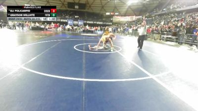 Boys 2A 215 lbs Champ. Round 2 - Grayson Willhite, Fife vs Eli Policarpio, Chief Sealth