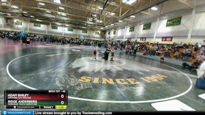 45 lbs Champ. Round 1 - Ridge Anderberg, Mobridge Youth Wrestling vs Adam Bailey, Watford City Wolves