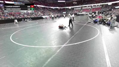 D2-106 lbs Champ. Round 1 - Owen Dorshorst, Lodi vs Carson Bassett, Fennimore