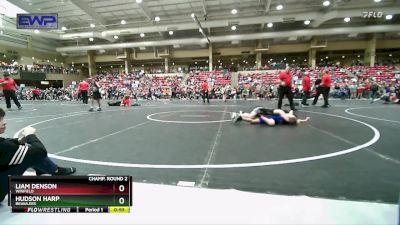 82 lbs Champ. Round 2 - Liam Denson, Winfield vs Hudson Harp, Brawlers