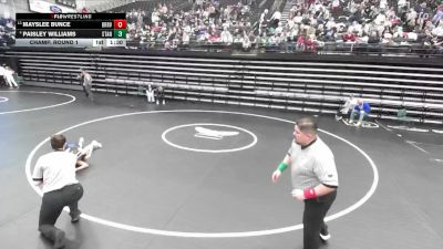 4A 100 lbs Champ. Round 1 - Mayslee Bunce, Bear River vs Paisley Williams, Stansbury