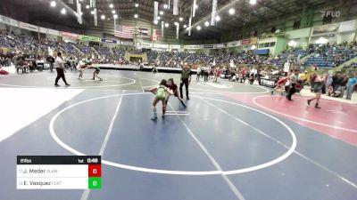 81 lbs Consi Of 8 #1 - Jeremiah Meder, Alamosa vs Efrain Vasquez, Fort Lupton