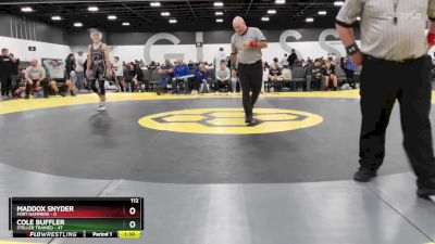 112 lbs Round 2 (6 Team) - Cole Buffler, Steller Trained vs Maddox Snyder, Fort Hammers