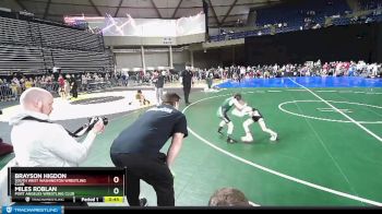 45 lbs Cons. Semi - Miles Roblan, Port Angeles Wrestling Club vs Brayson Higdon, South West Washington Wrestling Club