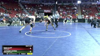 3A-175 lbs Champ. Round 2 - Antonio Loving, Southeast Polk vs Dax Clatt, Indianola