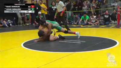 128 lbs Cons. Round 2 - Lucas Caballero, Cooley Middle School vs Isaac Gonzales, MLK
